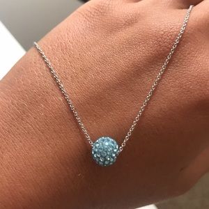 Swarovski march birthstone crystal necklace